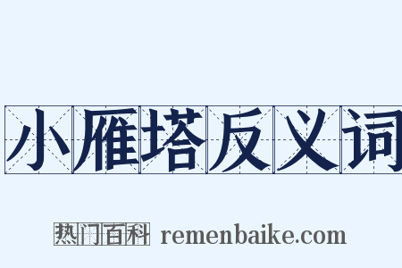 小雁塔反义词是什么意思的图片